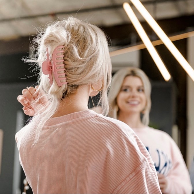 Women's Pink Hair Accessories, Pink Claw Clip
