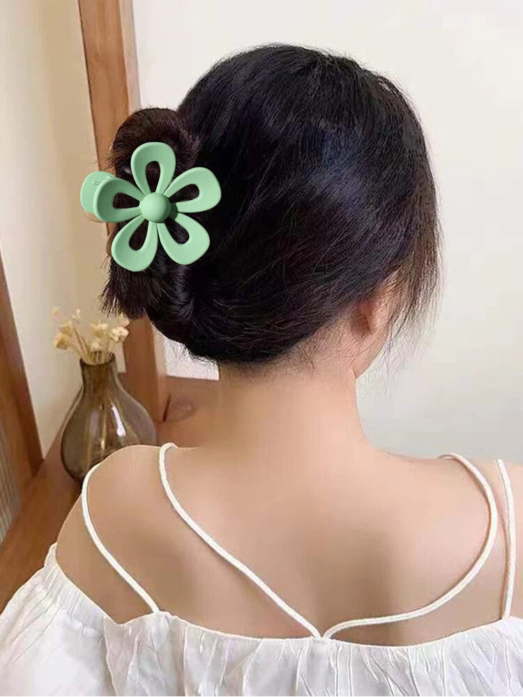 Claw Clip - Daisy Cut Out Flower - Green