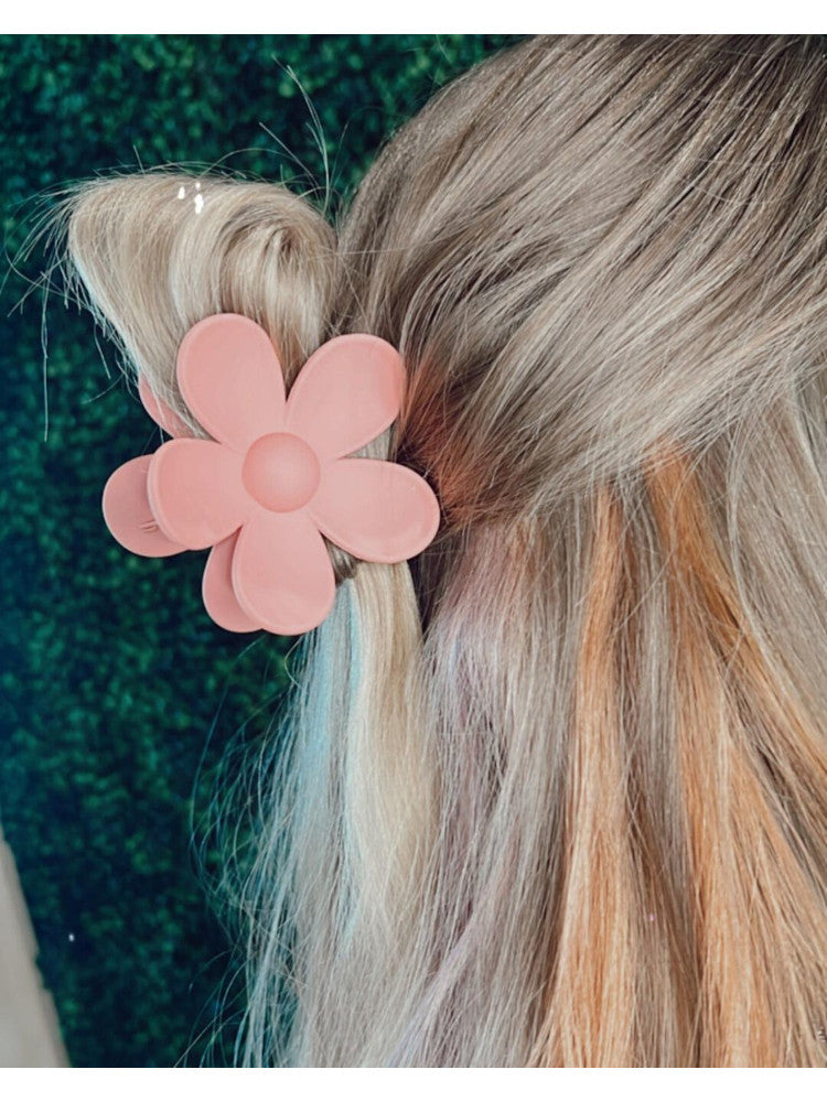 Claw Clip - Flower - Peach