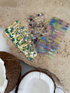 Acetate Hair Comb - Rectangle - Confetti