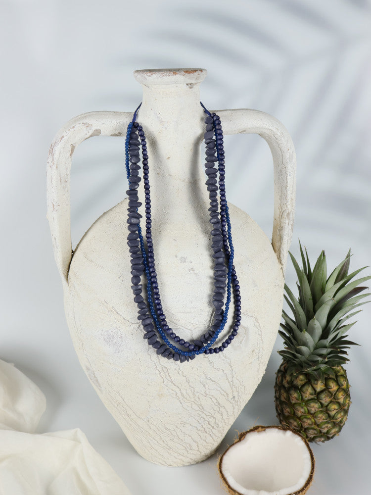 Timber Bead Necklace - Waipahu - Shadow