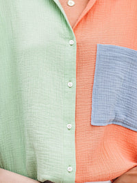 Maui Colour Block Shirt - Lime Green - S,M,L,XL,2XL
