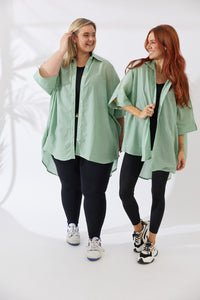 Noosa Shirt - Sage Green - S/M - L/XL
