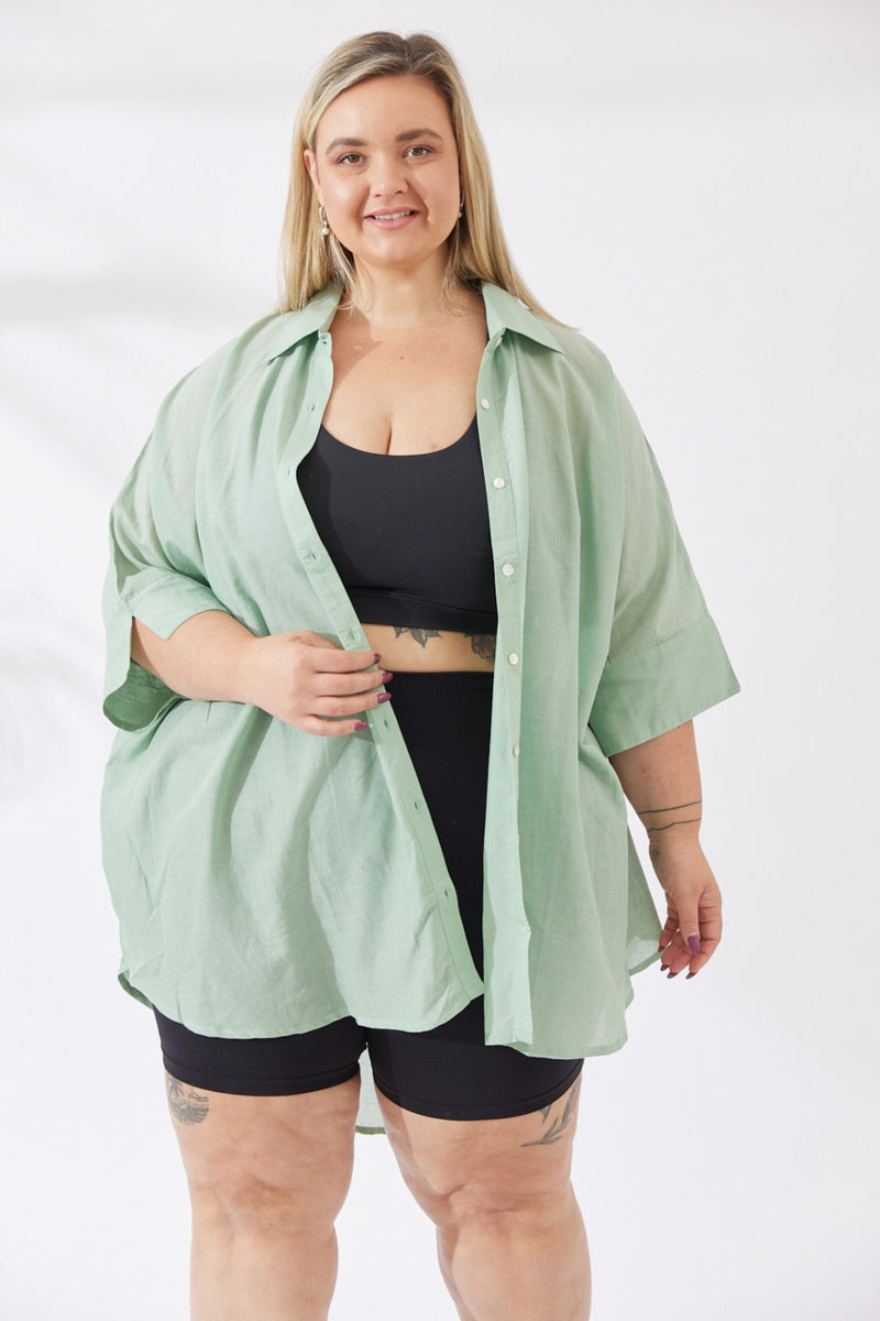 Noosa Shirt - Sage Green