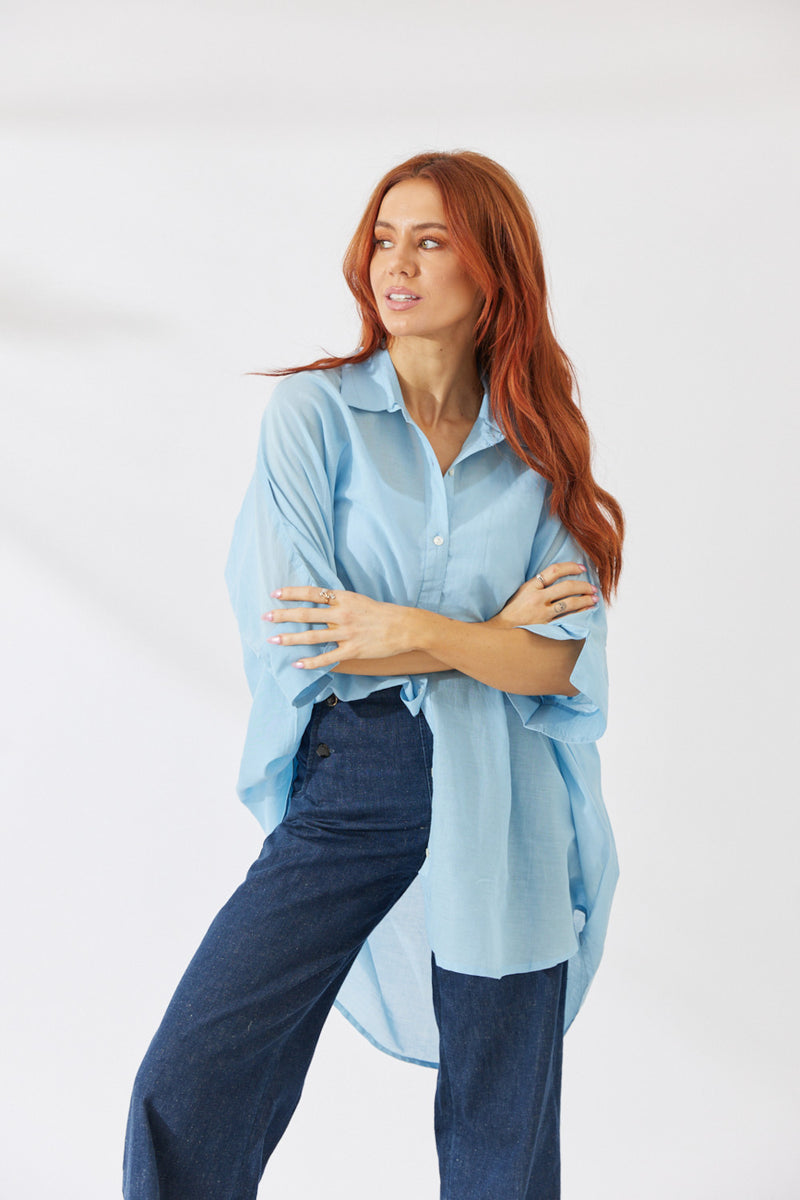 Noosa Shirt - Light Blue - S/M - L/XL