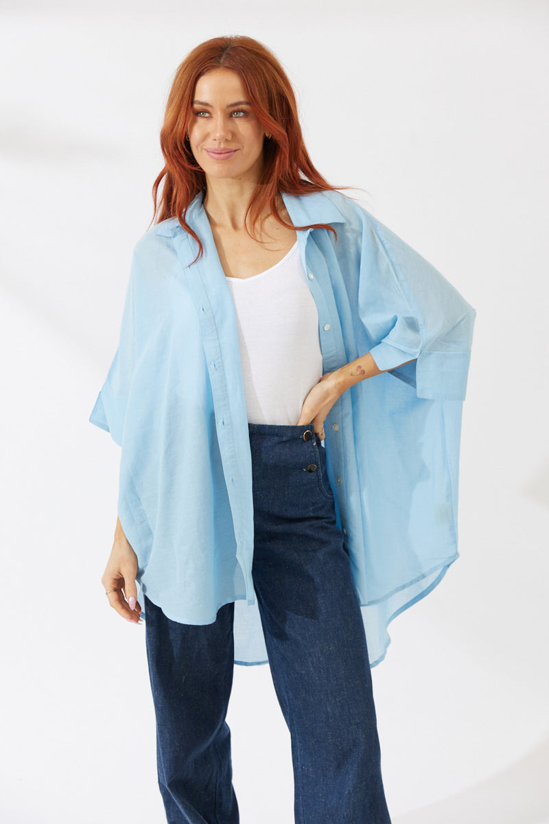 Noosa Shirt - Light Blue - S/M - L/XL