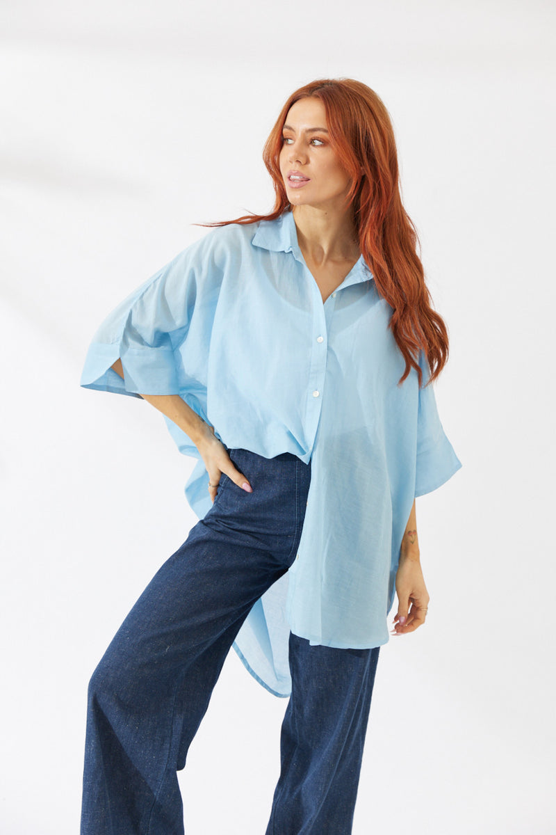 Noosa Shirt - Light Blue - S/M - L/XL