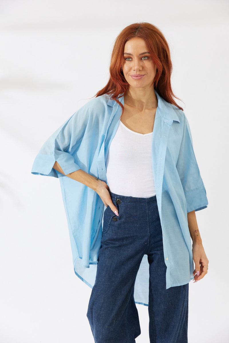 Noosa Shirt - Light Blue - S/M - L/XL