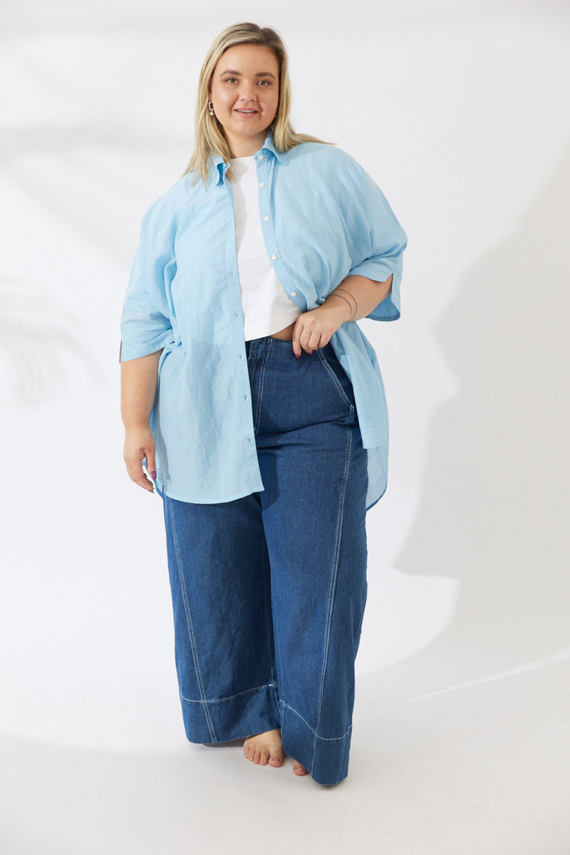 Noosa Shirt - Light Blue - S/M - L/XL