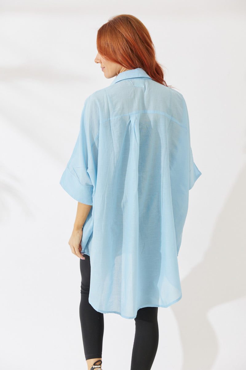 Noosa Shirt - Light Blue - S/M - L/XL