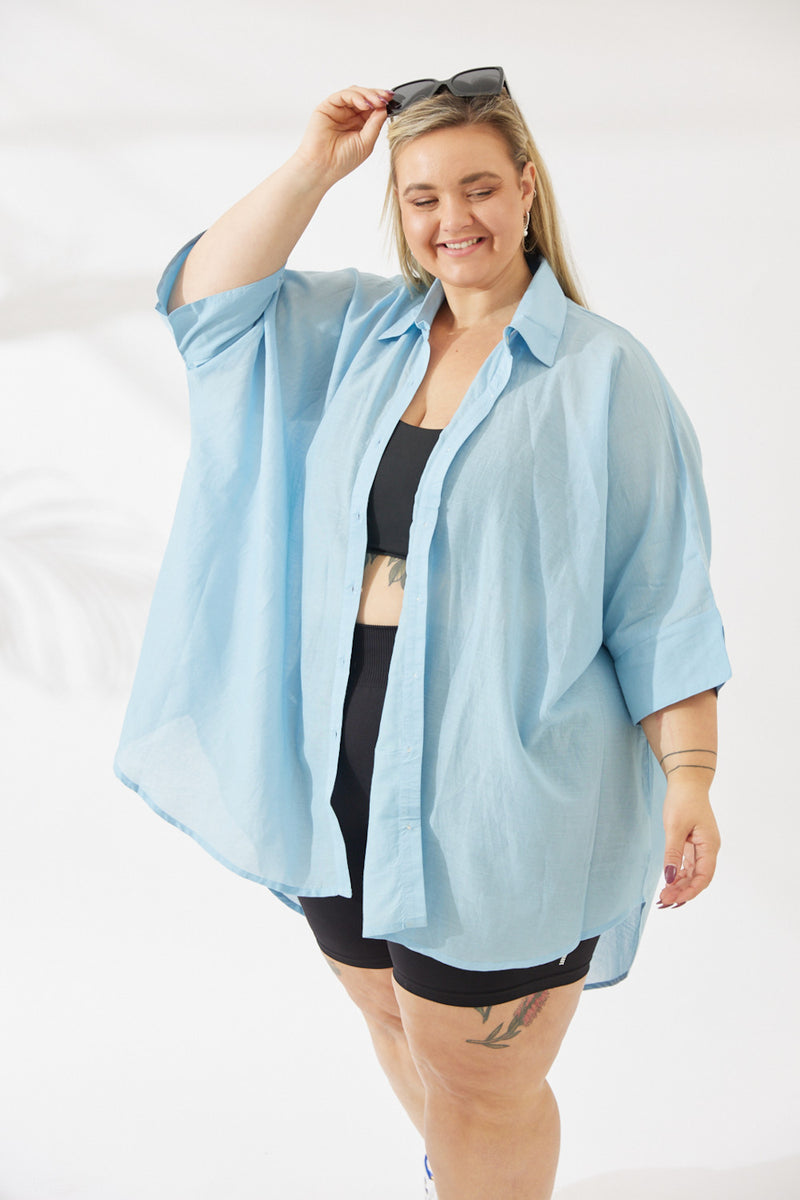 Noosa Shirt - Light Blue - S/M - L/XL