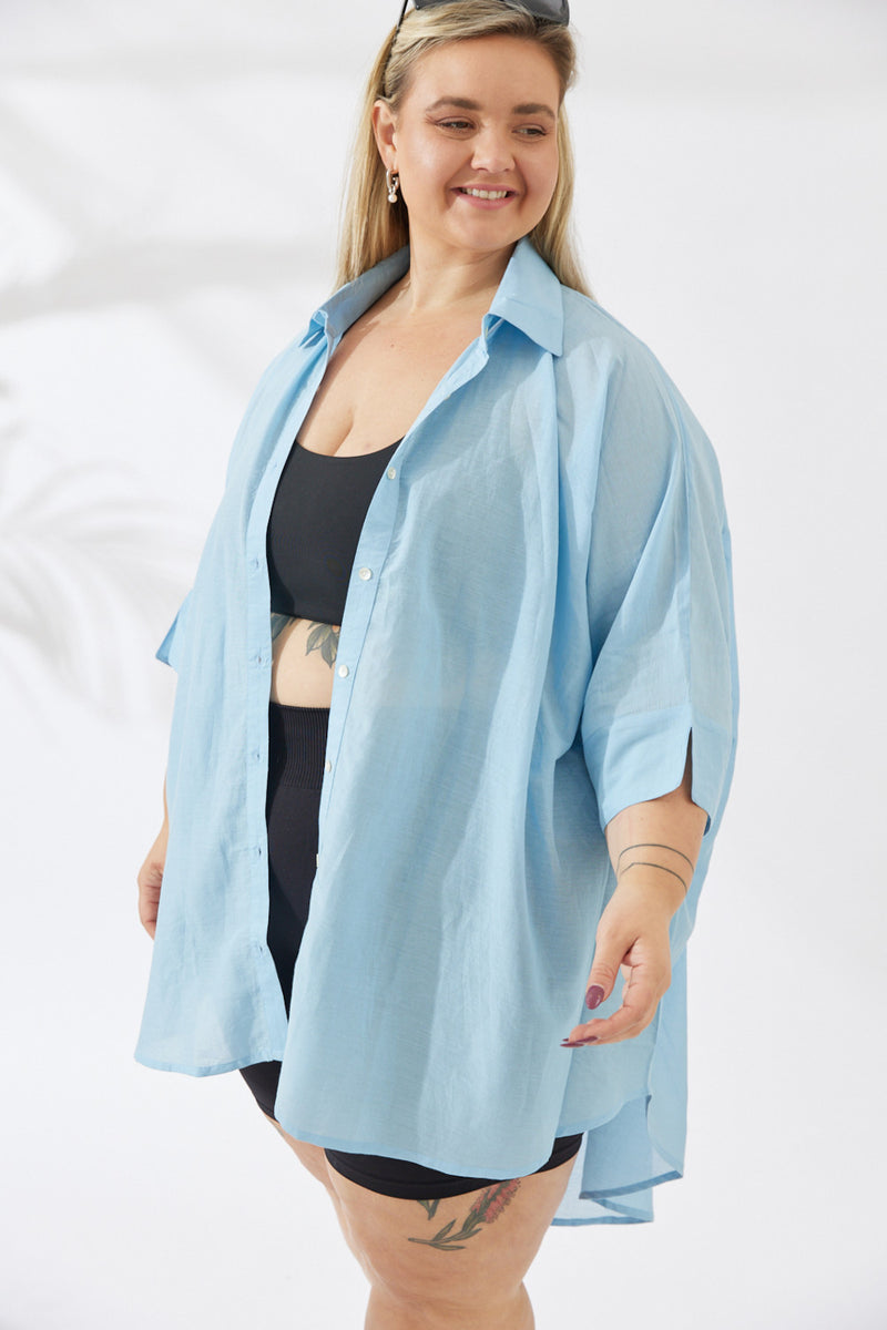 Noosa Shirt - Light Blue - S/M - L/XL