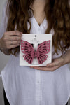 Claw Clip -- Jumbo Double Butterfly - Pink