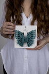 Claw Clip -- Jumbo Double Butterfly - Azure