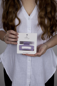 Claw Clip -- Elongated Rectangle - Lilac