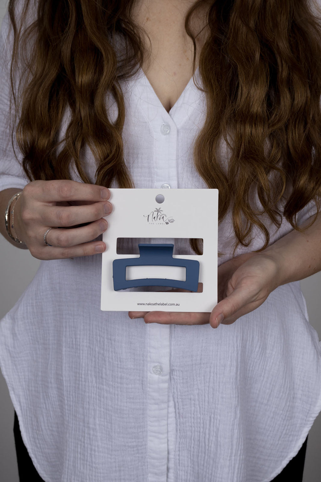 Claw Clip -- Elongated Rectangle - Blueberry – Nakoa The Label