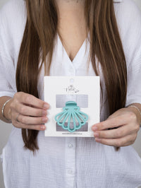 Claw Clip -- Clam Shell - Aqua