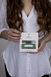 Claw Clip -- Elongated Rectangle - Pine Green