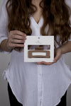 Claw Clip -- Medium Elongated Rectangle - Latte