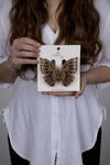 Claw Clip -- Small Double Butterfly - Coffee