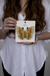 Claw Clip -- Small Double Butterfly - Flax