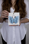 Claw Clip -- Small Double Butterfly - Light Blue