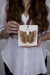 Claw Clip -- Small Double Butterfly - Oat
