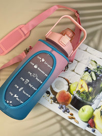 Motivational Drink Bottle + Crossbody Bag - 2 Litre - Pink Gradient