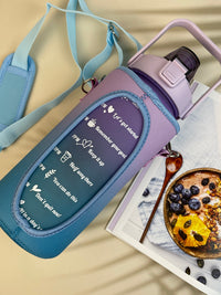 Motivational Drink Bottle + Crossbody Bag - 2 Litre - Purple Gradient