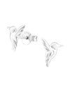 Silver Hummingbird Stud Earrings