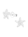Silver Starfish Stud Earrings