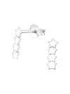 Silver Star Cluster Stud Earrings