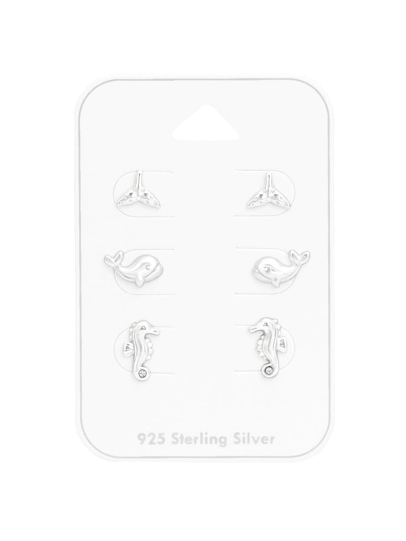 Silver Beach Earrings - Set of 3