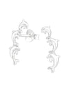 Silver Dolphin Trio Stud Earrings