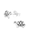 Silver Turtle Stud Earrings