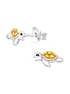 Silver & Gold Turtle Stud Earrings
