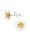 Silver & Gold Flower Stud Earrings