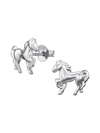 Silver Horse Stud Earrings