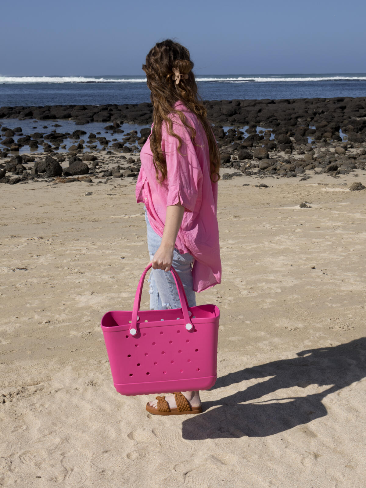 Aloha Vegan Tote Bag - Bubblegum Pink - Large
