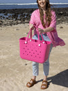 Aloha Vegan Tote Bag - Bubblegum Pink - Large