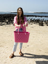 Aloha Vegan Tote Bag - Bubblegum Pink - Large