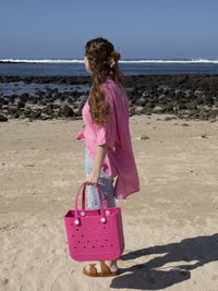 Aloha Vegan Tote Bag - Bubblegum Pink - Medium