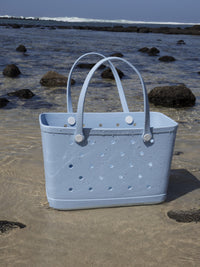 Aloha Vegan Tote Bag - Light Blue - Large