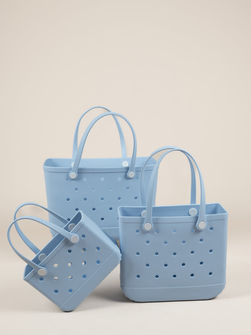 Aloha Vegan Tote Bag - Light Blue - Large