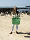 Aloha Vegan Tote Bag - Green - Large
