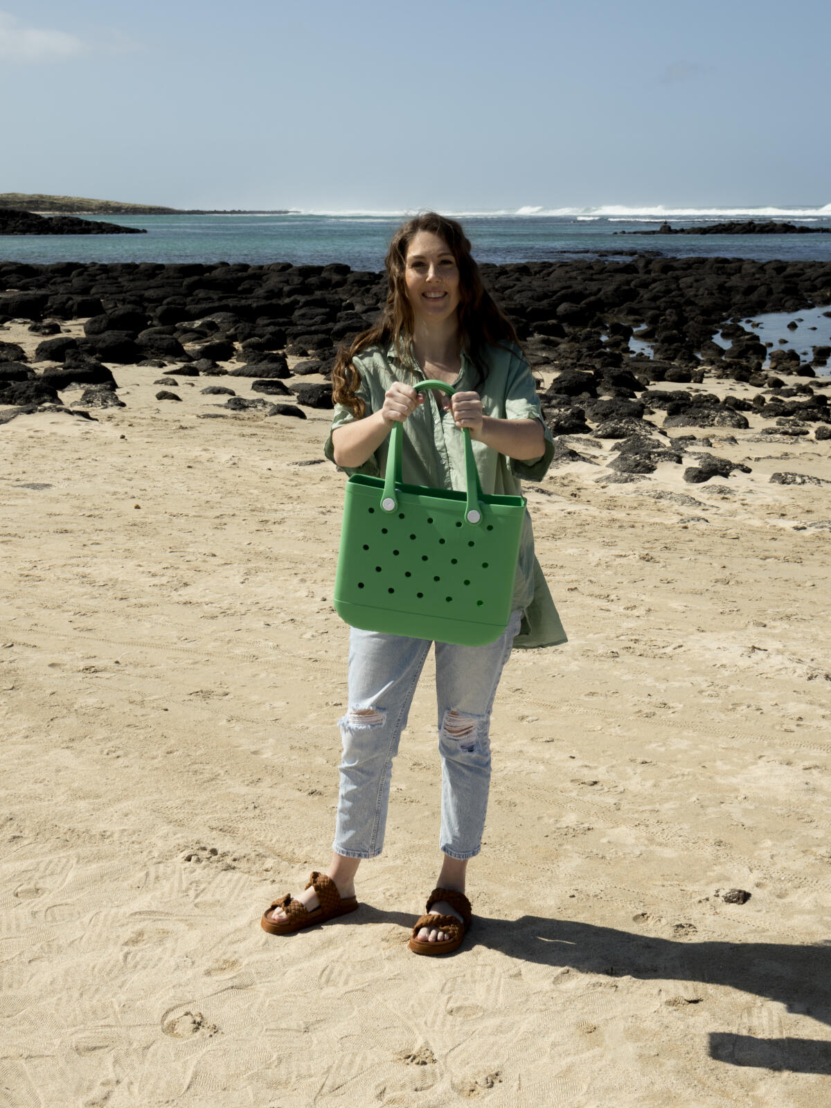 Aloha Vegan Tote Bag - Green - Medium