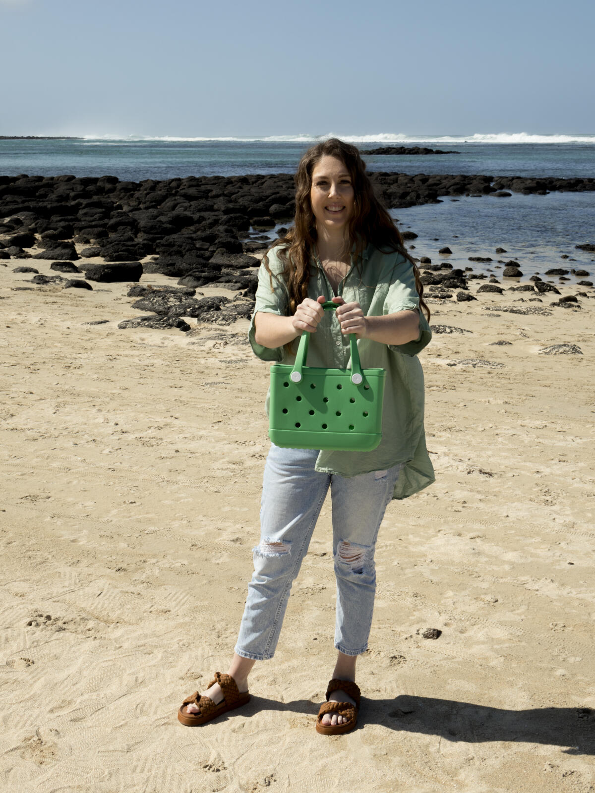 Aloha Vegan Tote Bag - Green - Small