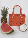 Aloha Vegan Tote Bag - Orange - Small