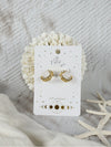 Waterproof 18K Gold Plated Stainless Steel Earrings - Double Layer Geometric Huggies