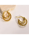 Waterproof 18K Gold Plated Stainless Steel Earrings - Twisted Hoops Trio